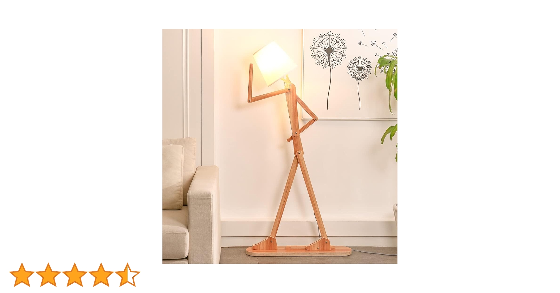 Amazon.co.jp: HROOME モダンコンテンポラリー木製フロアランプ
